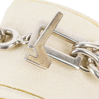 VERSANI Sterling Rectangular And Round Link Bracelet