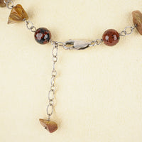 Sterling Agate And Carnelian Necklace