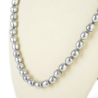 MIRIAM HASKELL Faux Grey Pearl Necklace