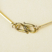 Gold Tone Art Glass Wedding Bead Necklace