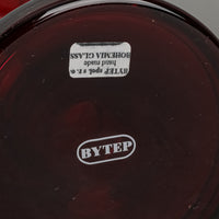 BYTEP Bohemia Hand Painted Enamel And Gold Ruby Glass Vase