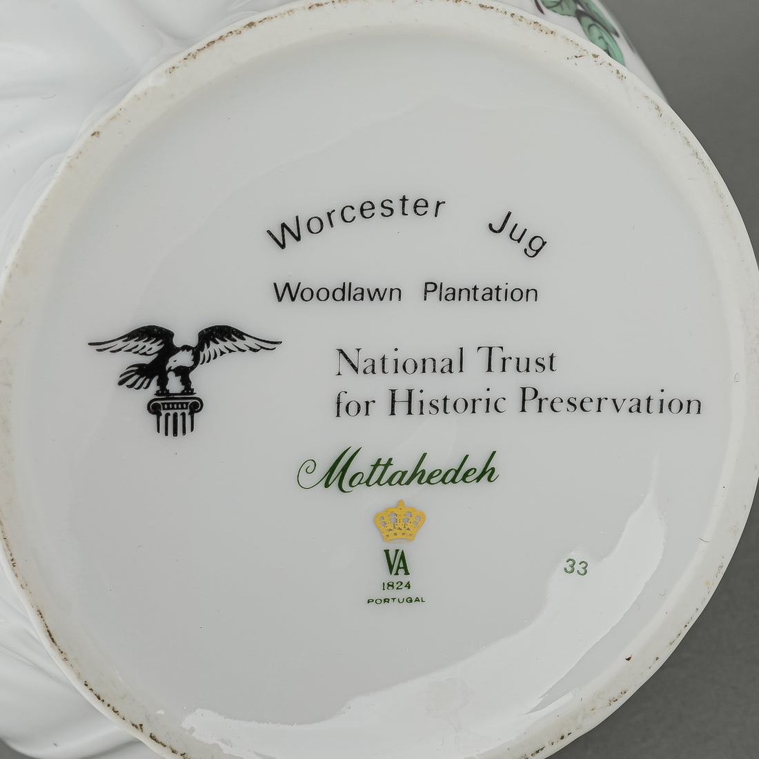 VISTA ALEGRE Mottahedeh Worcester Jug