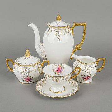 ROYAL CROWN DERBY A929 Vine Ellis Spray Coffee Set 15 Pieces