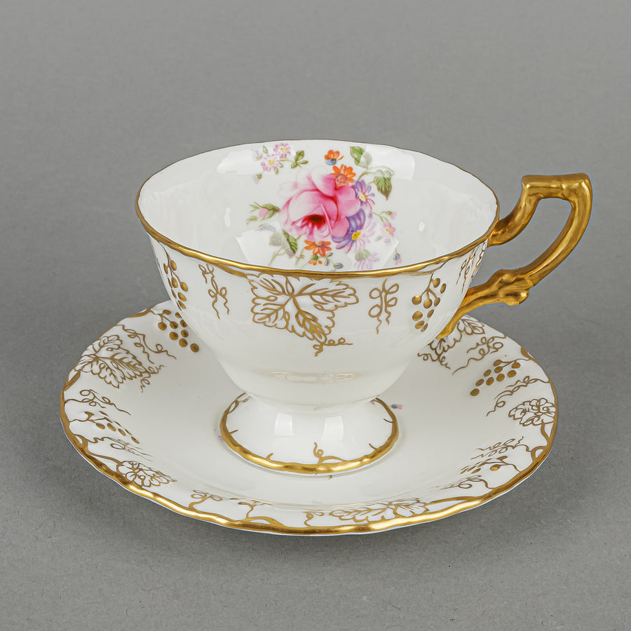 ROYAL CROWN DERBY A929 Vine Ellis Spray Coffee Set 15 Pieces