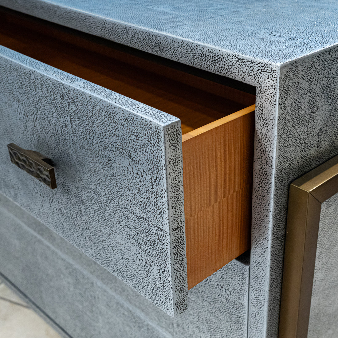 JULIAN CHICHESTER Brooklin Zinc on Faux Shagreen Dresser