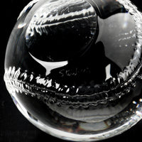 STEUBEN Crystal Baseball Paperweight