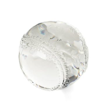 STEUBEN Crystal Baseball Paperweight