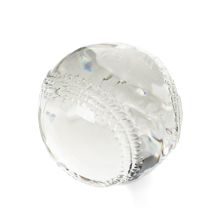 STEUBEN Crystal Baseball Paperweight