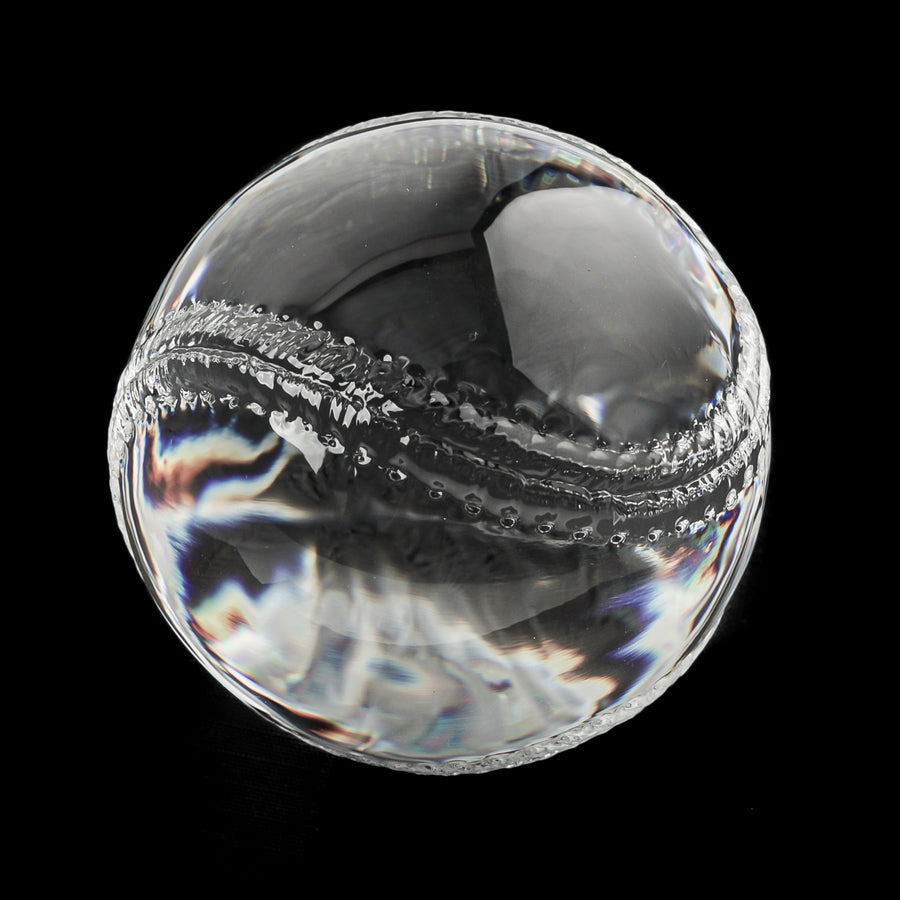 STEUBEN Crystal Baseball Paperweight