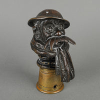 Bruce Bairnsfather (British 1888-1959) "Old Bill" Bronze Car Mascot