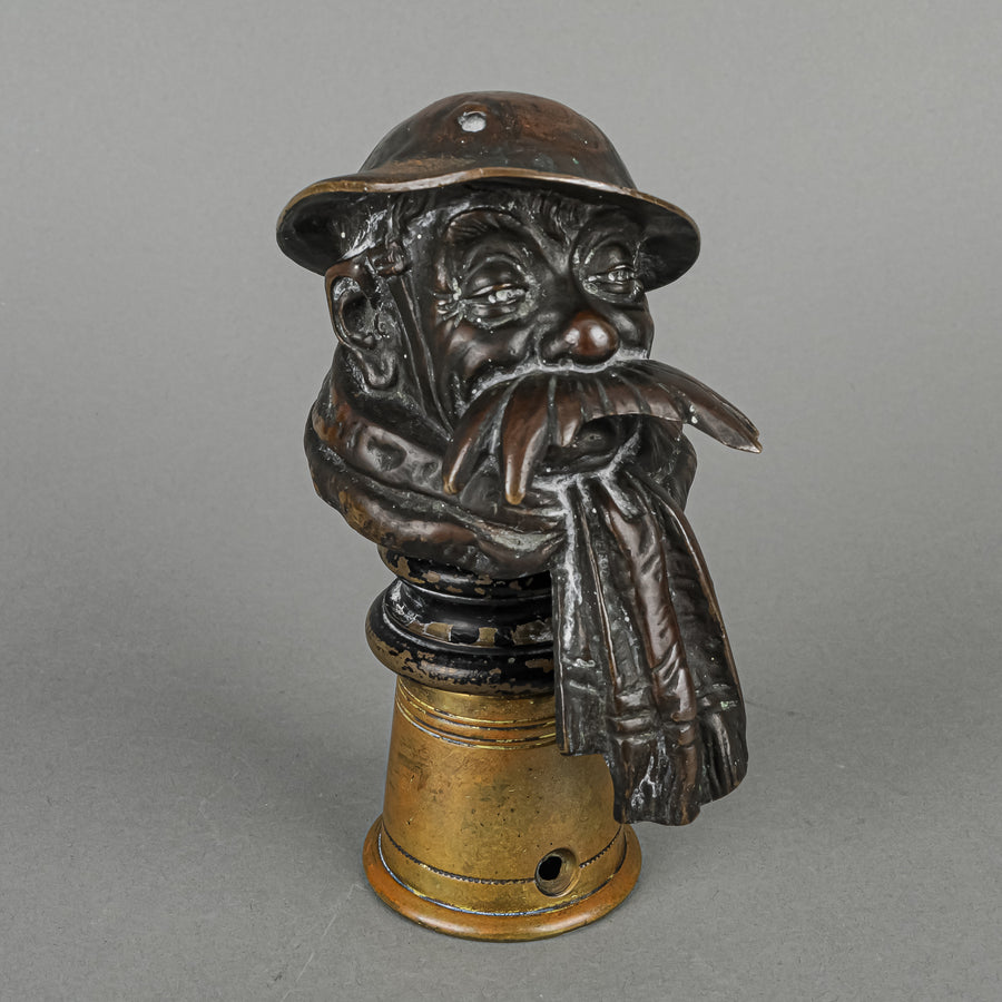 Bruce Bairnsfather (British 1888-1959) "Old Bill" Bronze Car Mascot