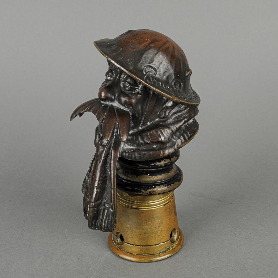 Bruce Bairnsfather (British 1888-1959) "Old Bill" Bronze Car Mascot