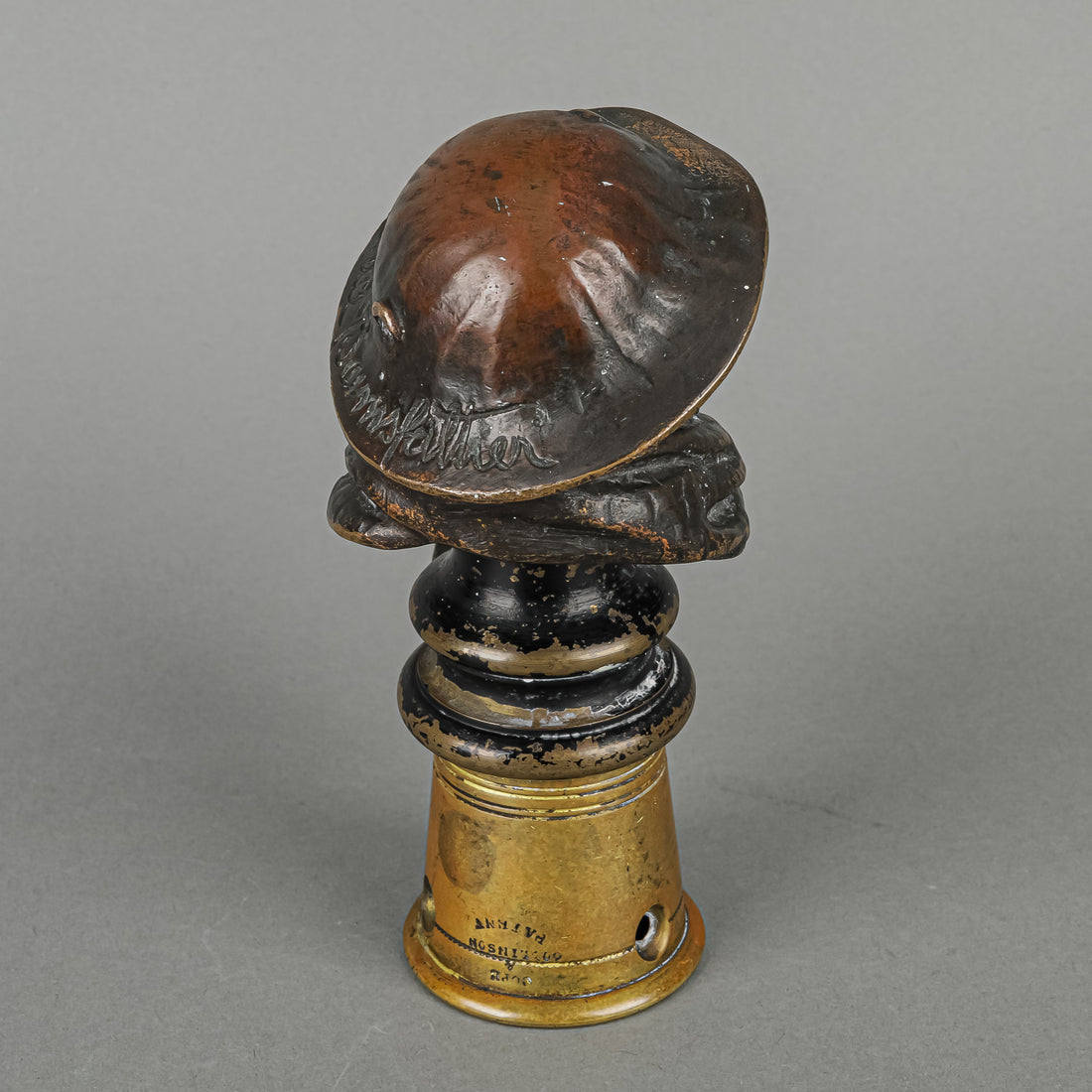 Bruce Bairnsfather (British 1888-1959) "Old Bill" Bronze Car Mascot