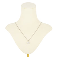 14K White Gold Pear Shaped Diamond Pendant