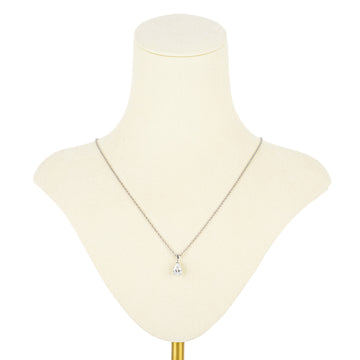 14K White Gold Pear Shaped Diamond Pendant
