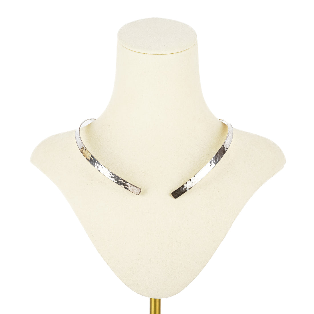 Sterling Hammered Torque Necklace