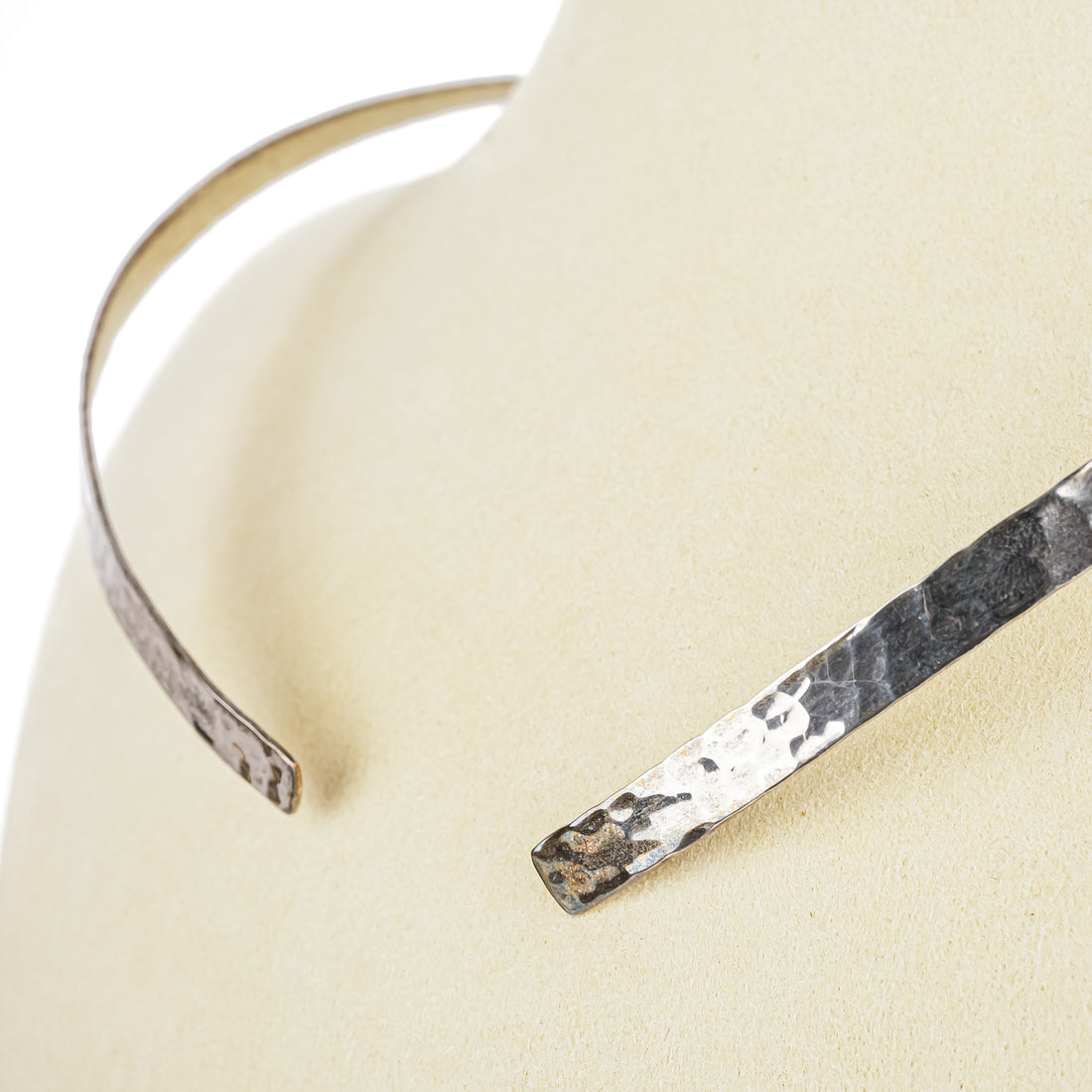 Sterling Hammered Torque Necklace