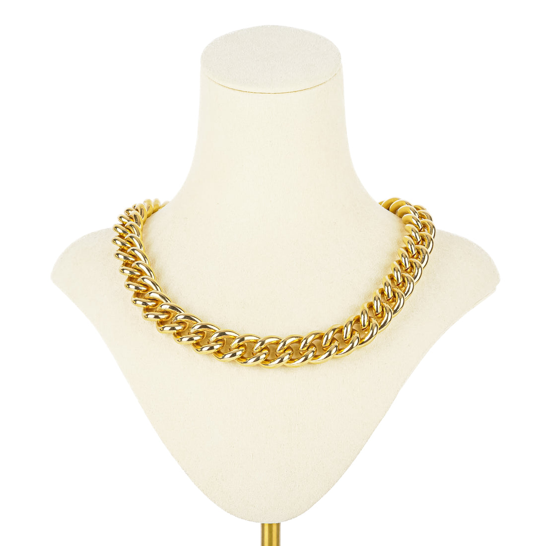 RALPH LAUREN Gold Tone Curb Link Necklace