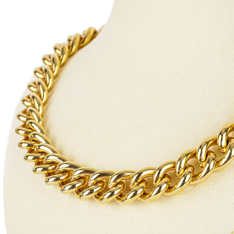 RALPH LAUREN Gold Tone Curb Link Necklace