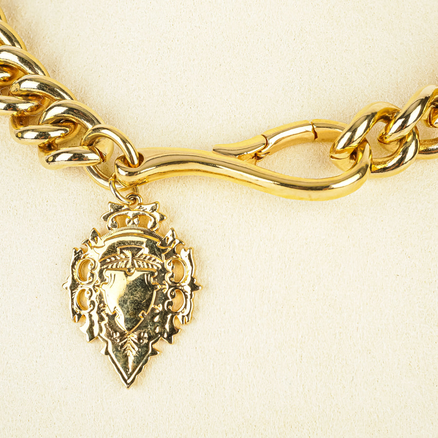 RALPH LAUREN Gold Tone Curb Link Necklace