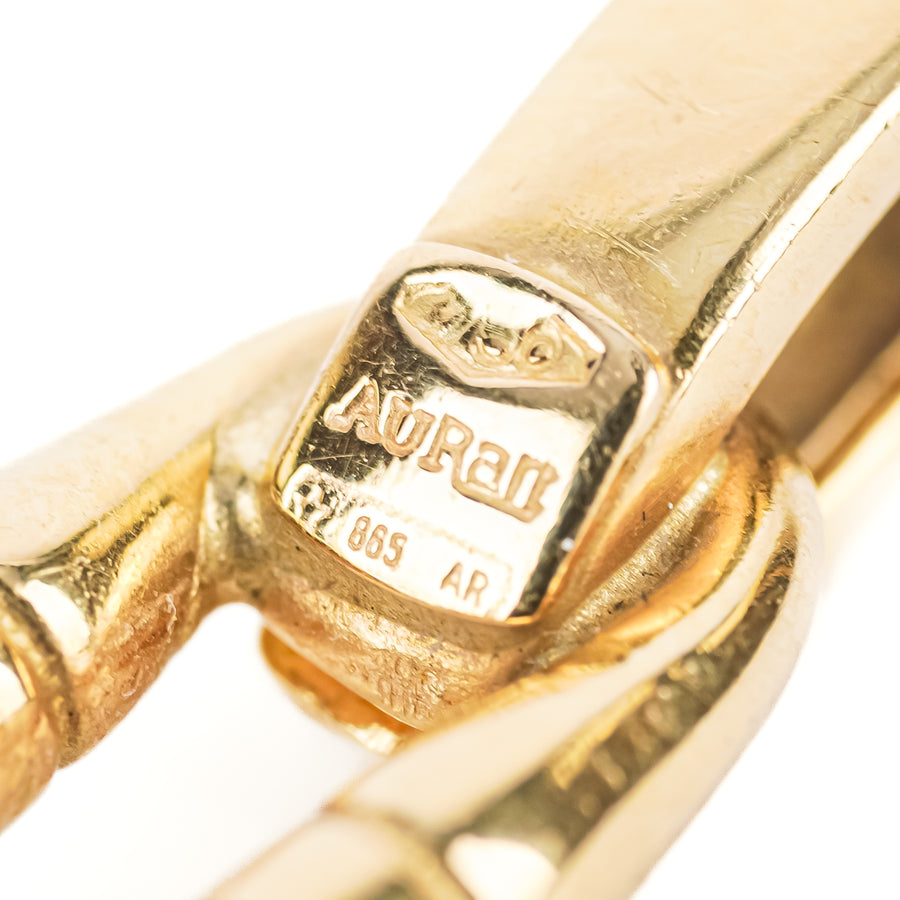 AURAN 18K Yellow & White Woven Diamond Link Bracelet