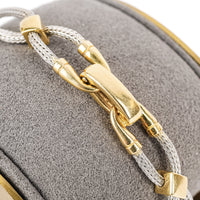 AURAN 18K Yellow & White Woven Diamond Link Bracelet