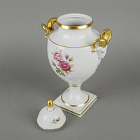 KAISER Moosrose Lidded Vase with Ram Head