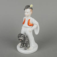 HEREND Figurine Shepherd Boy With Puli Dog 5483  Traditional