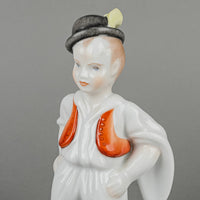 HEREND Figurine Shepherd Boy With Puli Dog 5483  Traditional