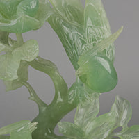 Carved Jade Figural Group  with Stand