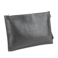 VERSACE Black Leather Medusa Clutch