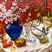 Lorraine Oswald (Canadian 20th C) Still Life With Flowers And Fruit