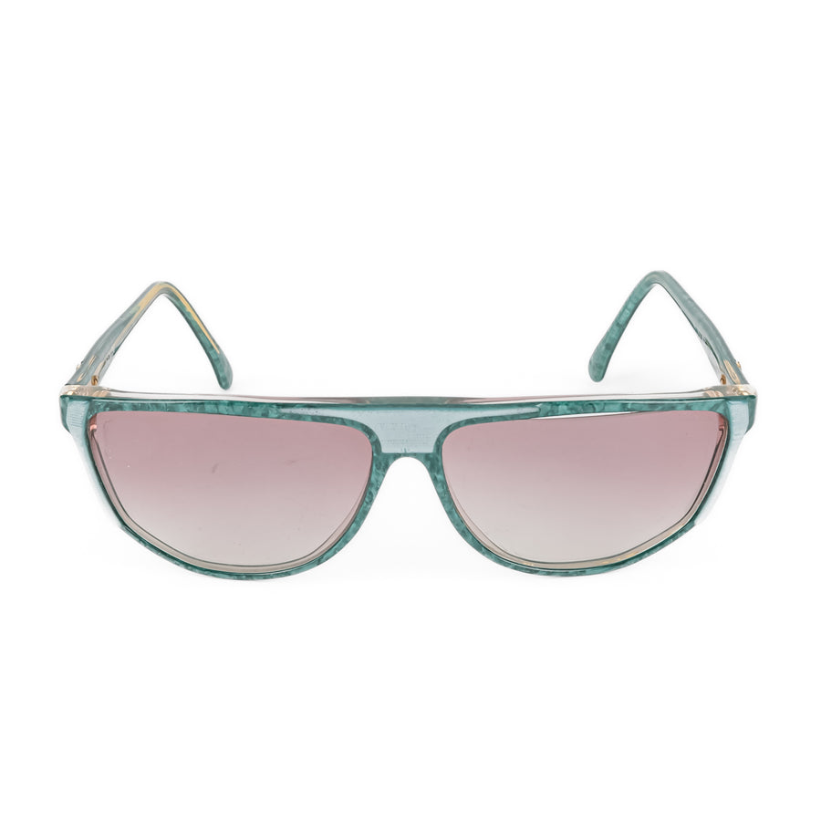 FENDI Vintage Green Flat Top Sunglasses