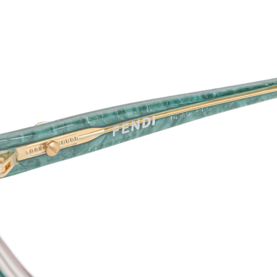 FENDI Vintage Green Flat Top Sunglasses
