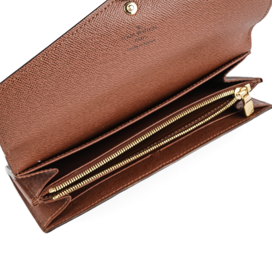LOUIS VUITTON Monogram Canvas Sarah Wallet