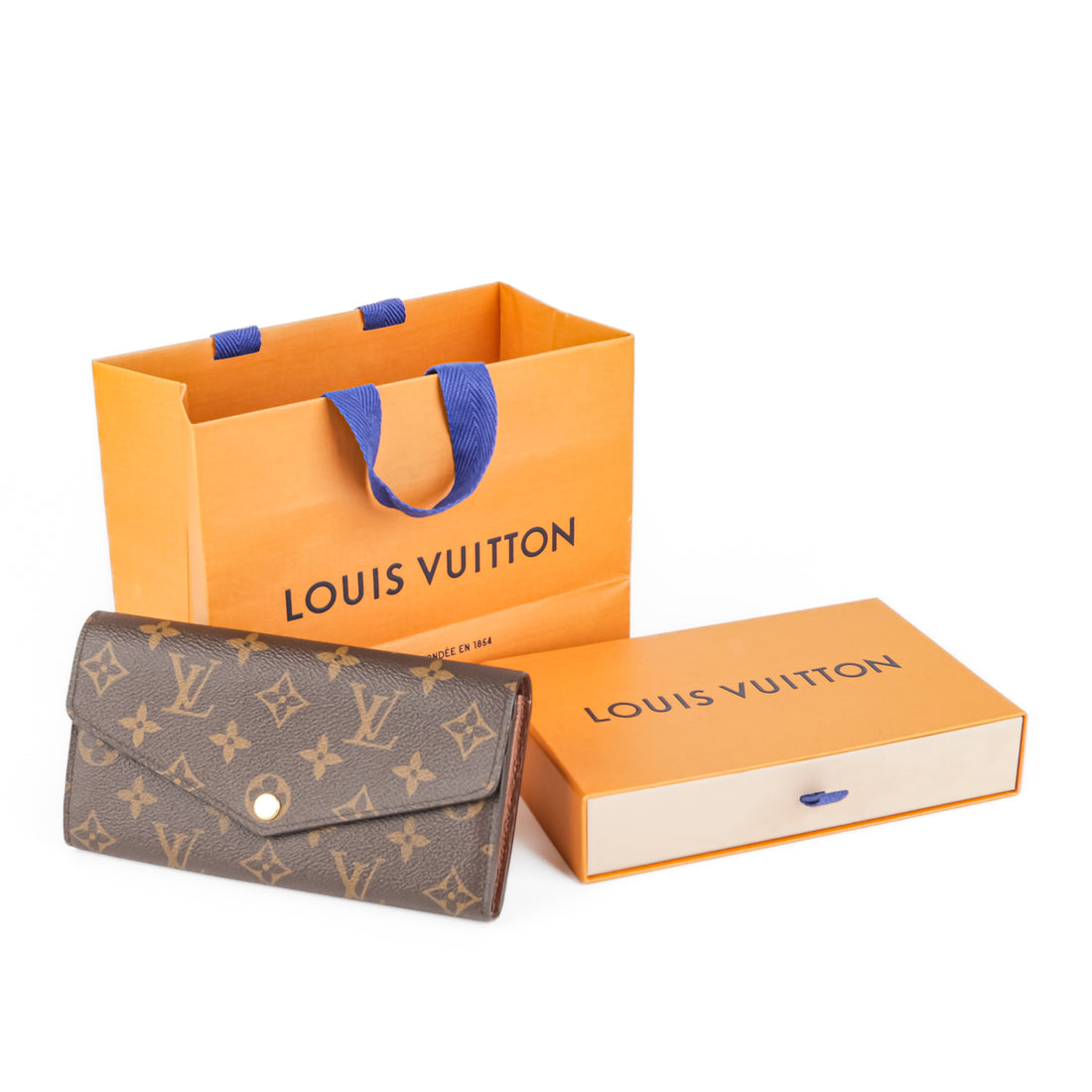 LOUIS VUITTON Monogram Canvas Sarah Wallet