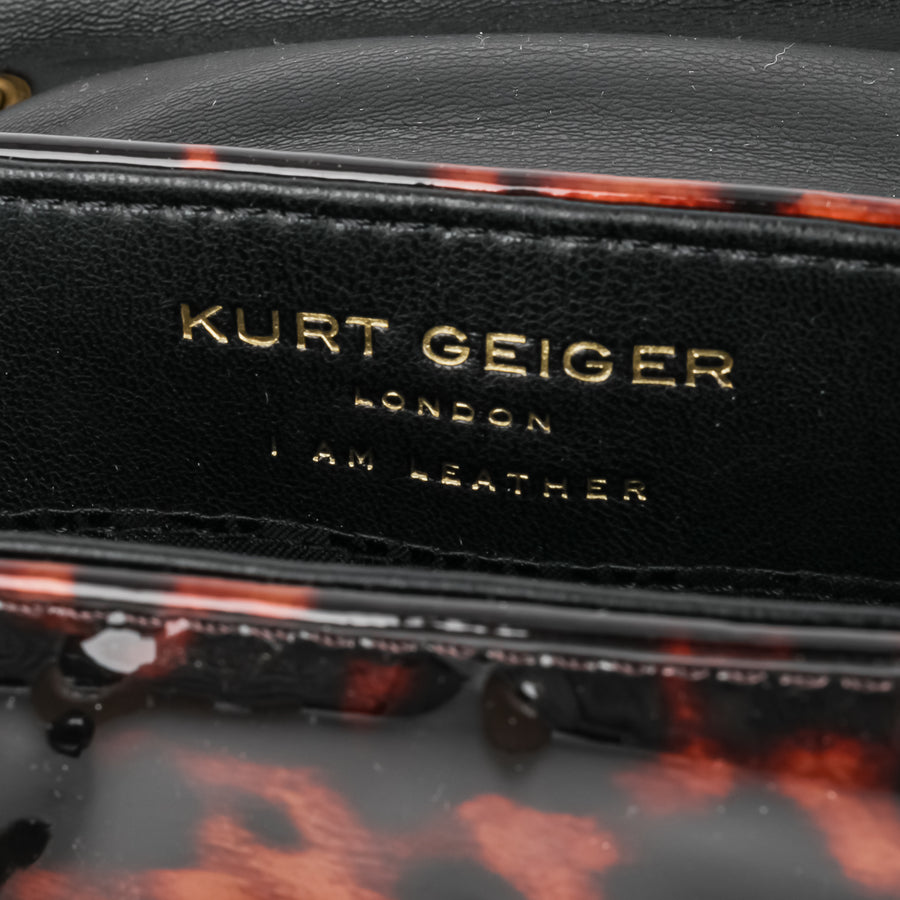KURT GEIGER Mini Kensington Bag - Dark Brown Tortoise
