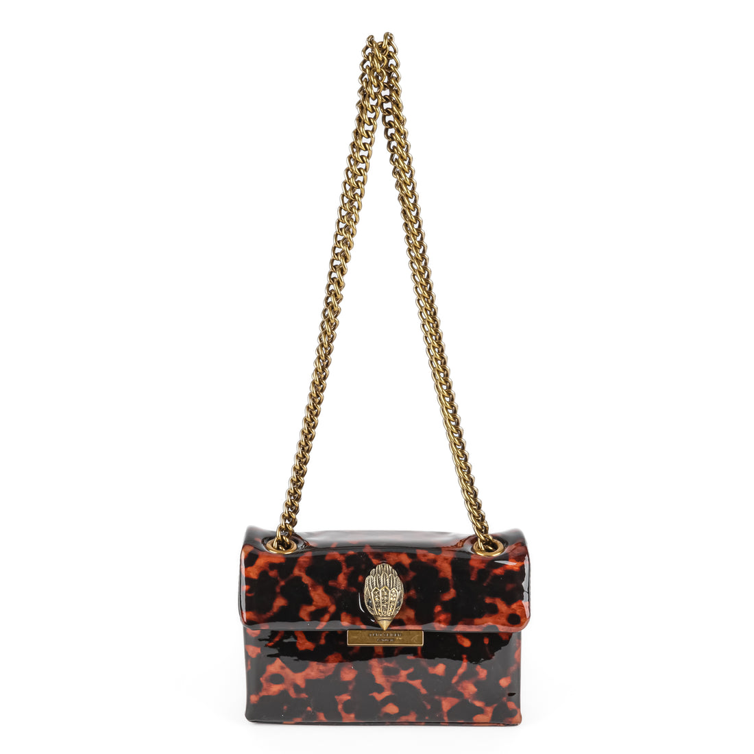 KURT GEIGER Mini Kensington Bag - Dark Brown Tortoise