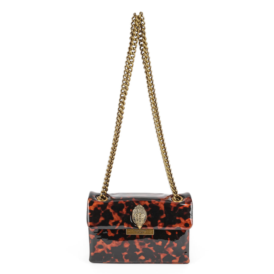 KURT GEIGER Mini Kensington Bag - Dark Brown Tortoise