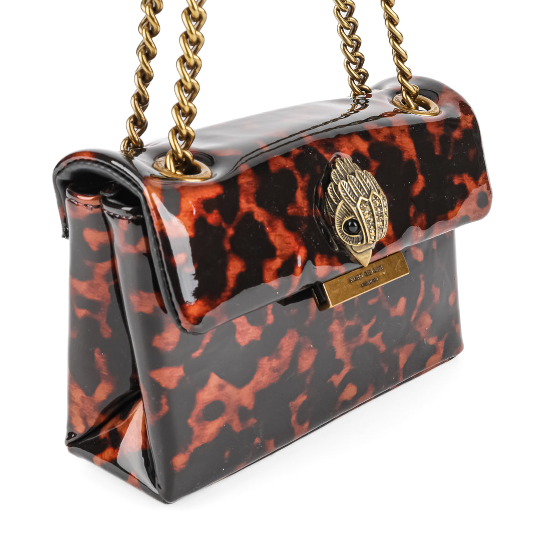 KURT GEIGER Mini Kensington Bag - Dark Brown Tortoise