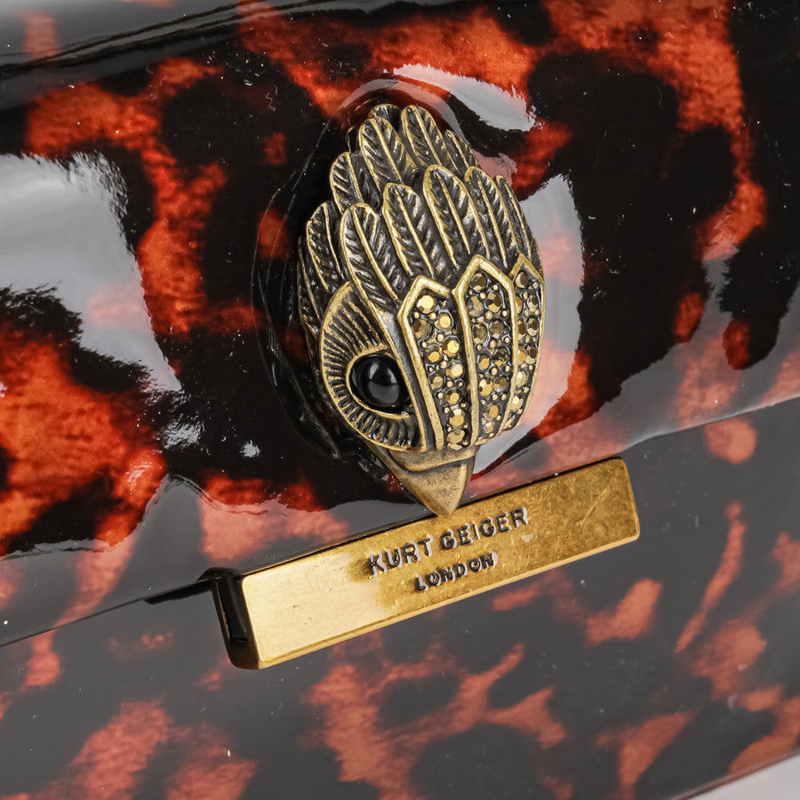 KURT GEIGER Mini Kensington Bag - Dark Brown Tortoise