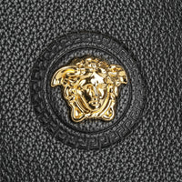 VERSACE Black Leather Medusa Clutch