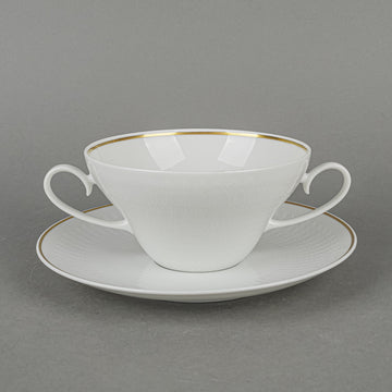 ROSENTHAL Romance Gold Band Cream Soup And Saucers Set of 11