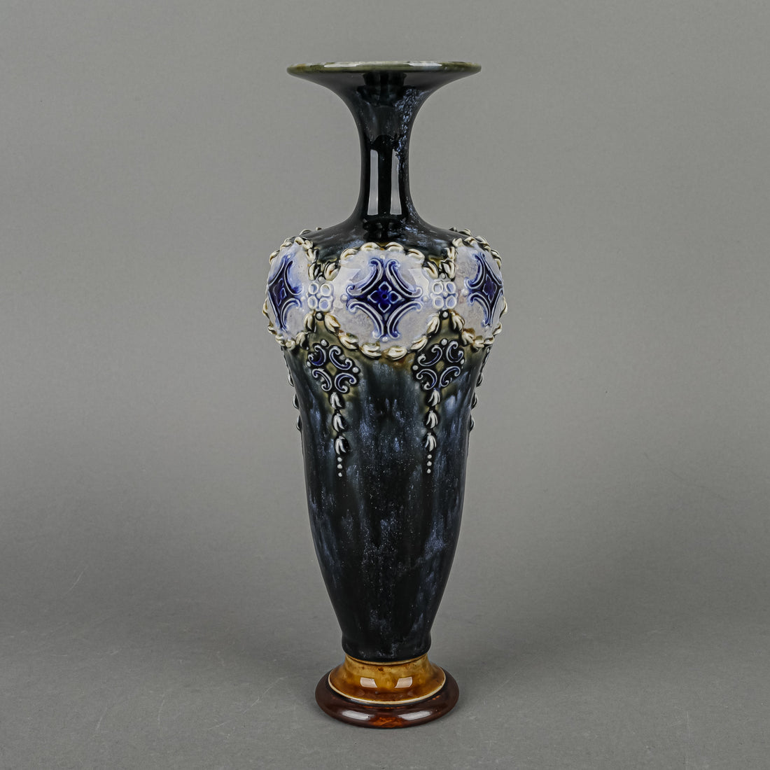 ROYAL DOULTON Lambeth Style Stoneware Bottle Neck Vase
