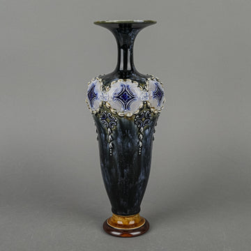 ROYAL DOULTON Lambeth Style Stoneware Bottle Neck Vase