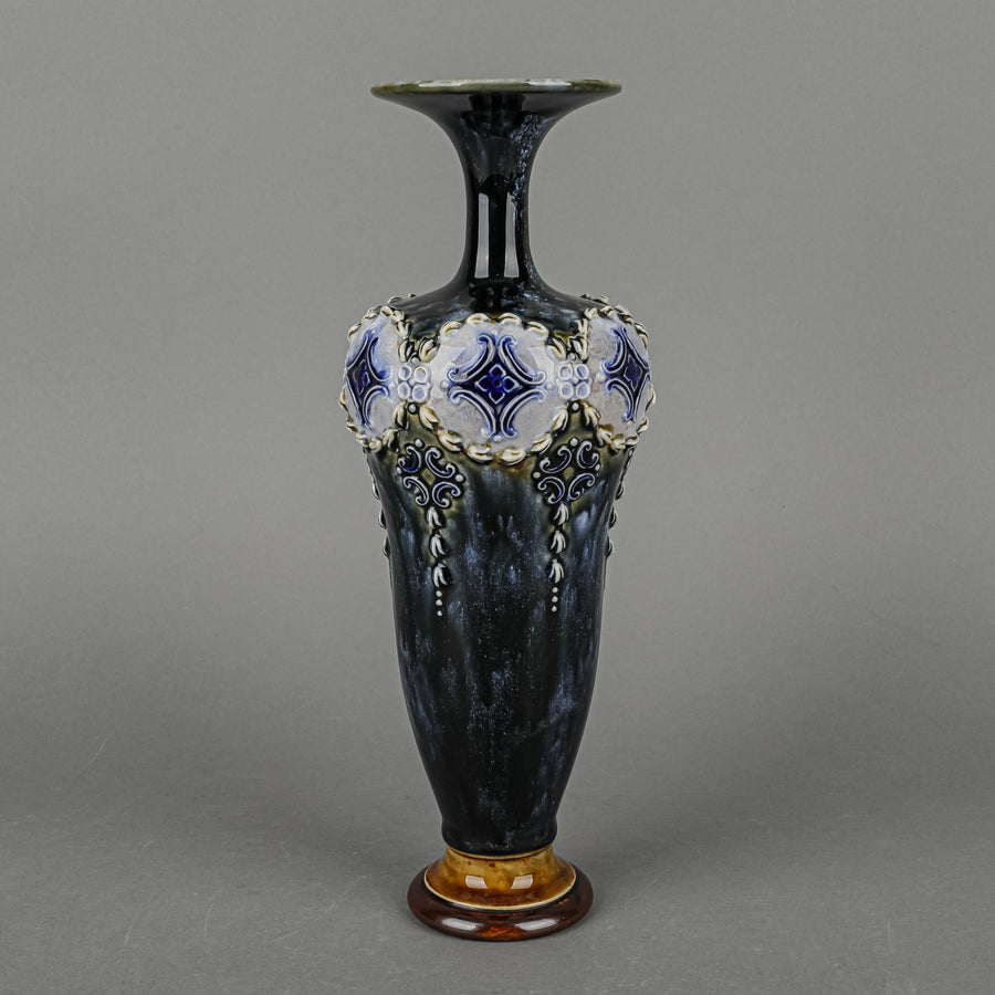 ROYAL DOULTON Lambeth Style Stoneware Bottle Neck Vase