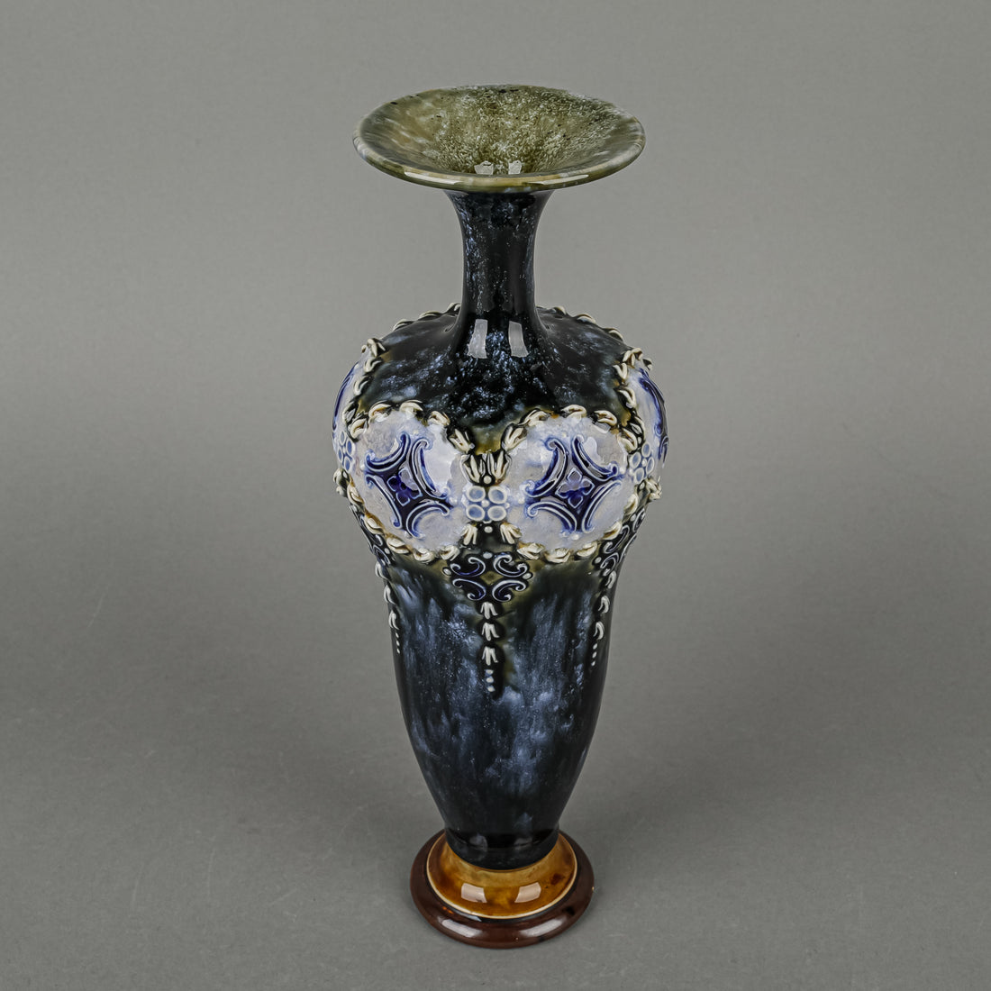 ROYAL DOULTON Lambeth Style Stoneware Bottle Neck Vase