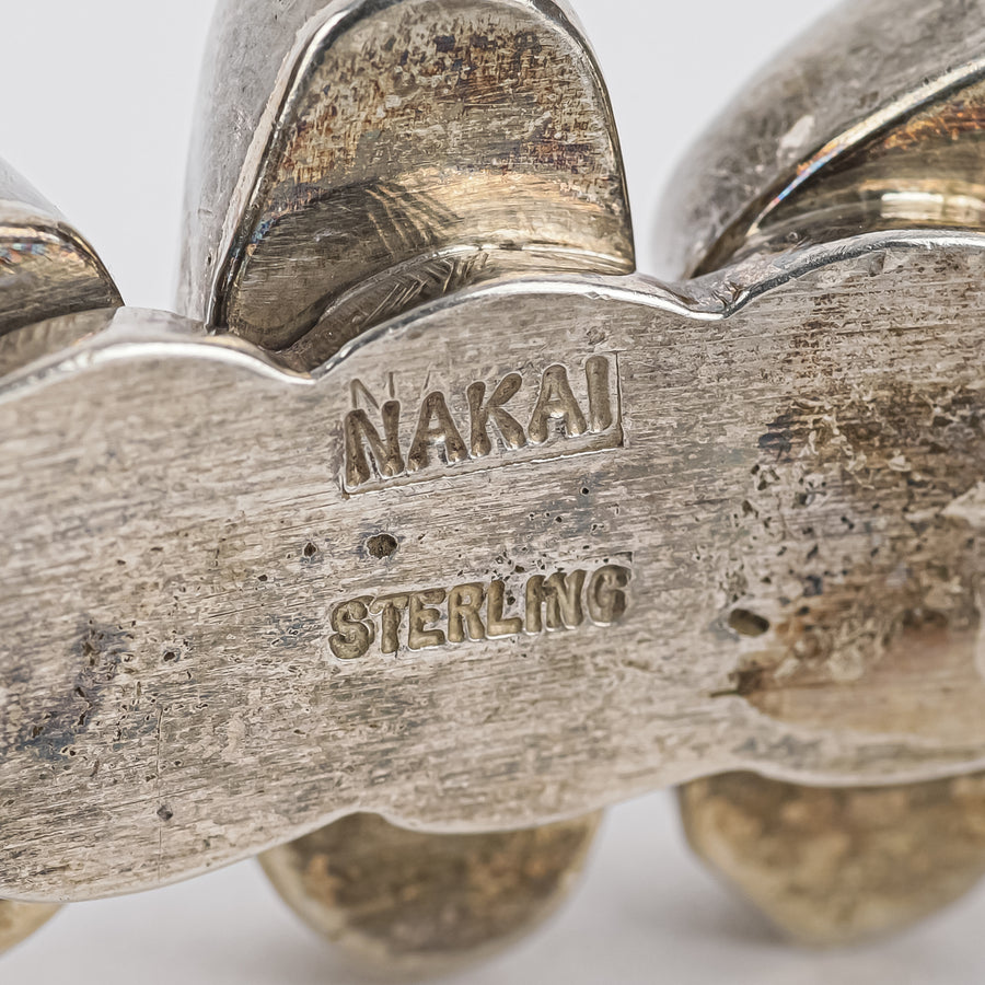 NAKAI Navjao Sterling Multi Gemstone Cabcohon Cuff Bracelet