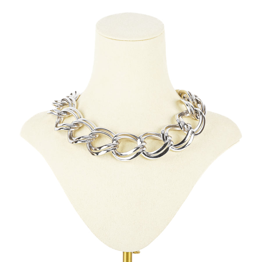 NINA RICCI Silver Tone Link Necklace
