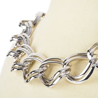 NINA RICCI Silver Tone Link Necklace